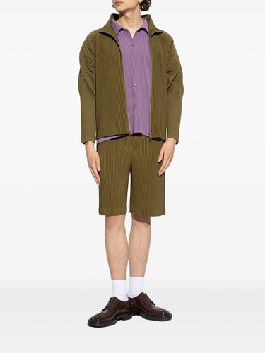 Zip Up Jacket in Olive Khaki from Homme Plissé Issey Miyake