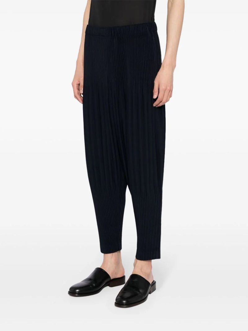 Homme Plissé Issey Miyake - drop crotch pants in navy - 3