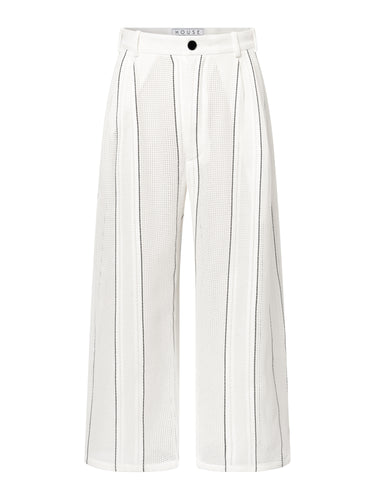 Alexis in Net Weave White With Black Stripes from House of the Very Islands