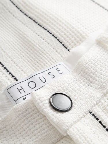 Alexis in Net Weave White With Black Stripes from House of the Very Islands