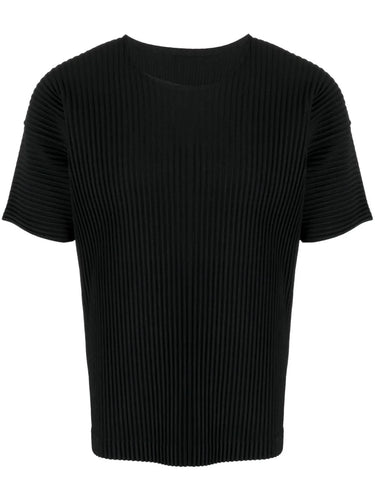 Issey Miyake Homme Plisse shirt - AW23 Pleated Short Sleeve Shirt black
