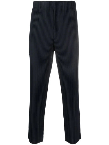 Issey Miyake Homme Plisse pants - AW23 Straight Fit Pants navy