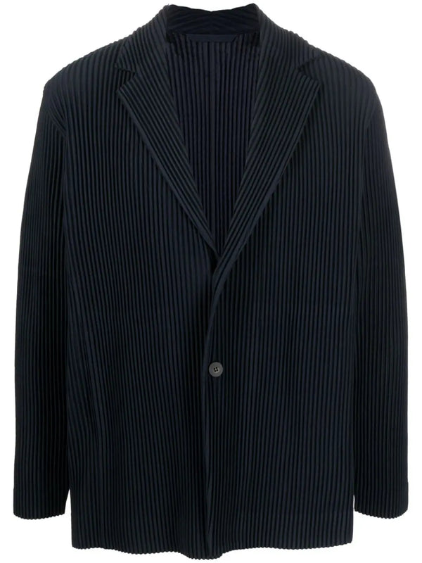 Issey Miyake Homme Plisse blazer - AW23 Tailored Pleated Blazer navy