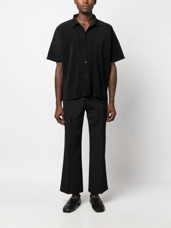 Issey Miyake Homme Plisse shirt - Button Up Pleated Shirt black
