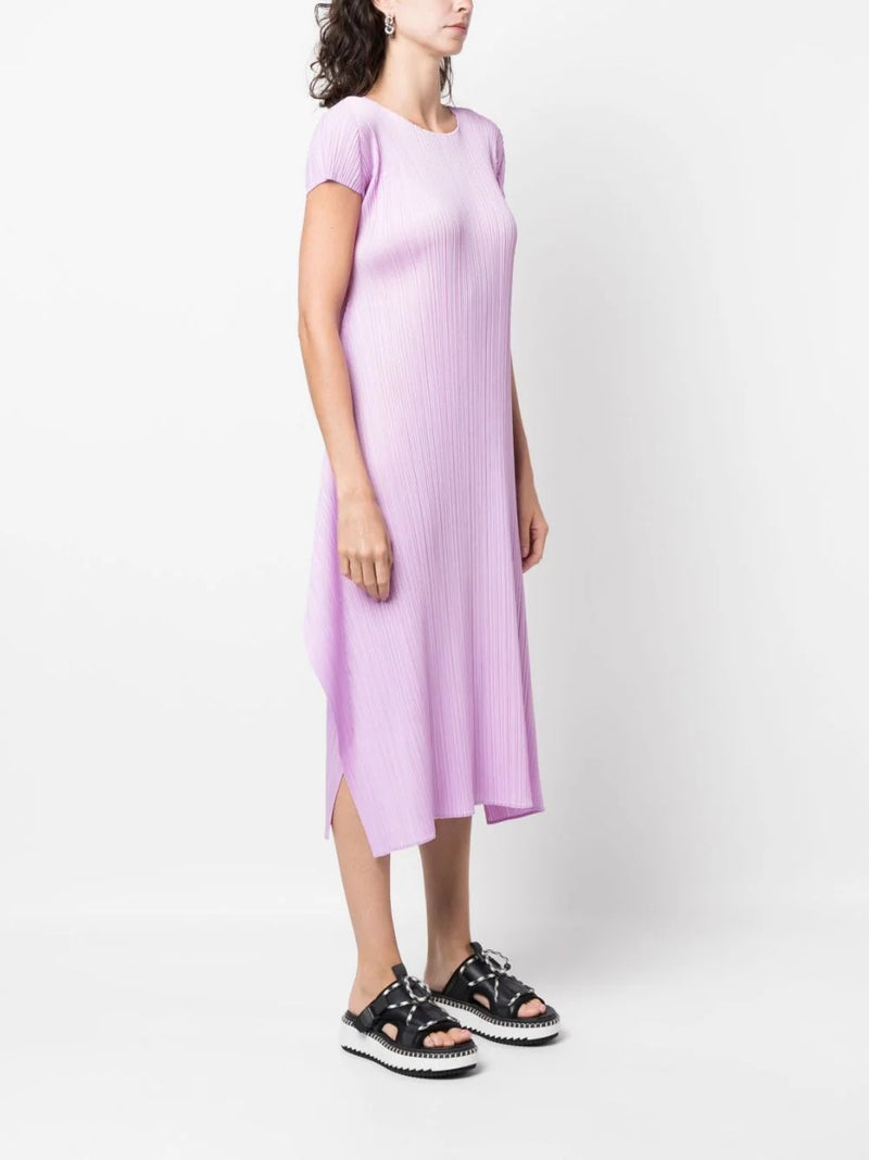 Issey Miyake Pleats Please - pleated dress in pink - 3