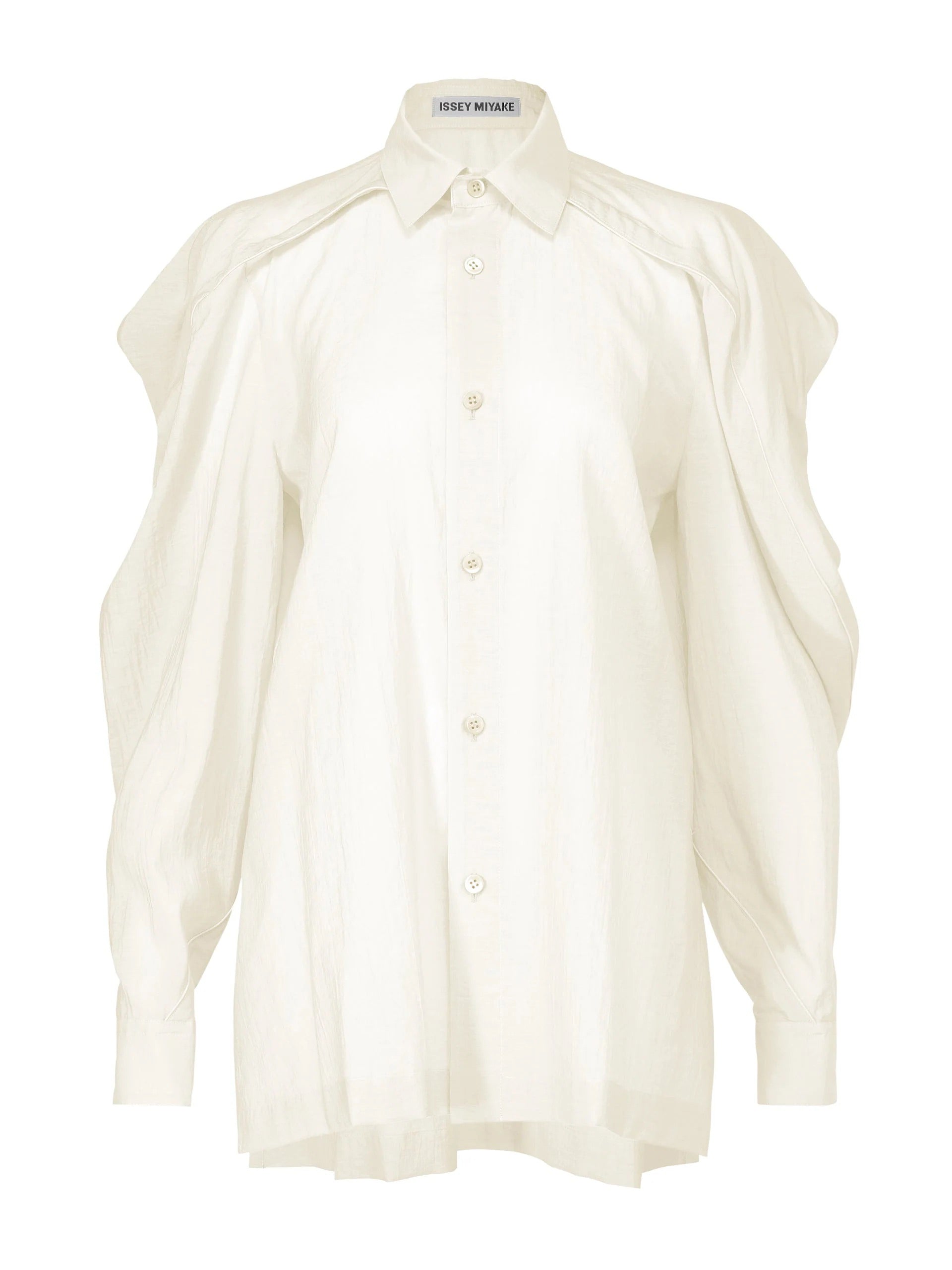 ISSEY MIYAKE me ボレロ シアーシャツ Fサイズ リネン混 極美品 Issey Miyake | March SS26 R Shirt Sheer in White