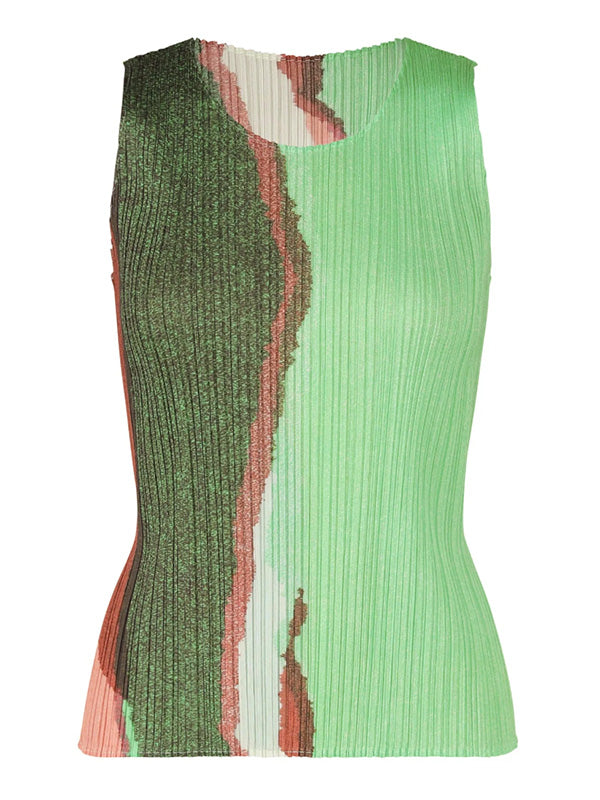 Grainy Shirt in Mint Green from Issey Miyake Pleats Please