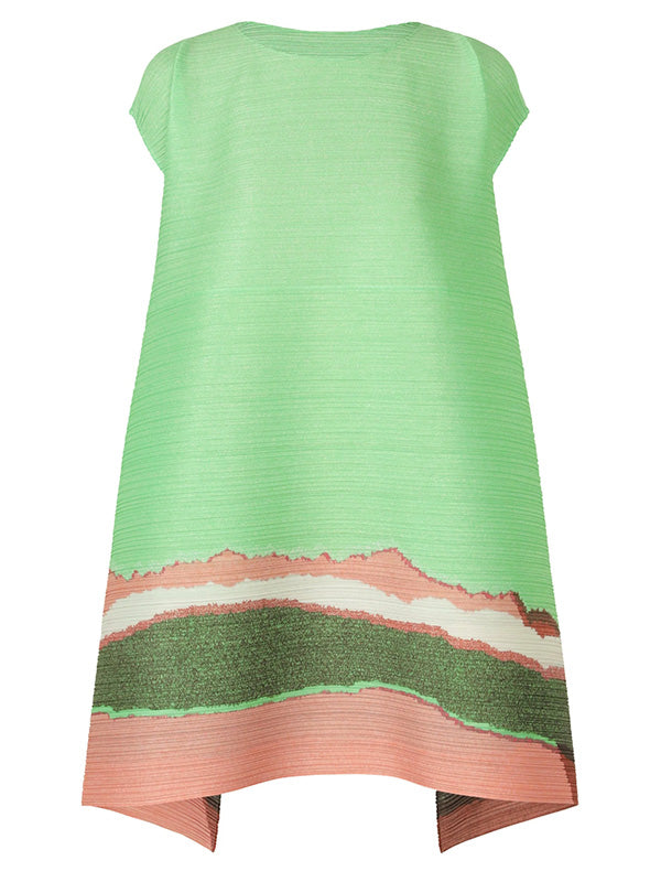 Grainy Tunic in Mint Green from Issey Miyake Pleats Please