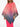 Woman wearing a colorful gradient pleated poncho on a white background