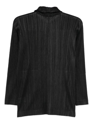 September AW25 Pleats Jacket - Black-[-Issey Miyake Pleats Please-2