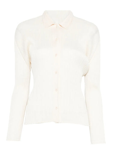 September AW25 Pleats Shirt - Off-White-[-Issey Miyake Pleats Please-1