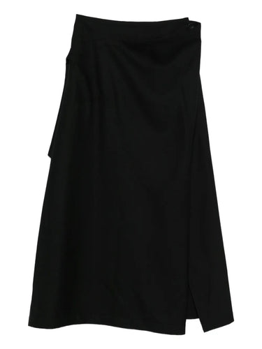 September AW25 Uni-Form (Wool) Skirt - Black-[-Issey Miyake Mainline-1