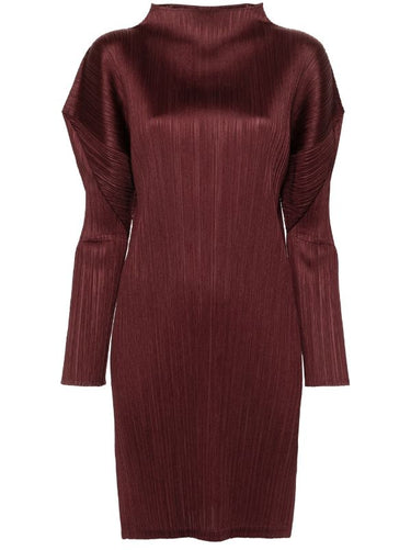 Pleats Please Issey Miyake - MC Febuary Dress in Chocolate