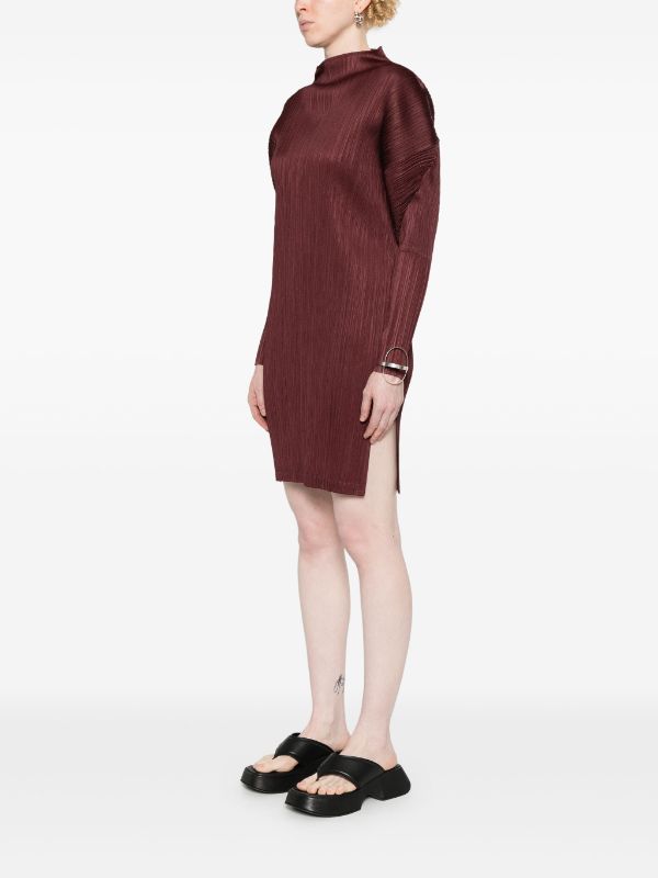 Pleats Please Issey Miyake - MC Febuary Dress in Chocolate