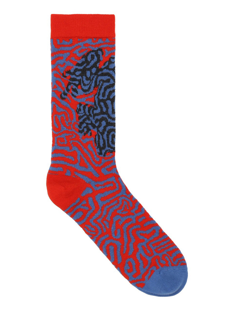 Labyrinth Sock in Mandarin Blue Maze by Henrik Vibskov