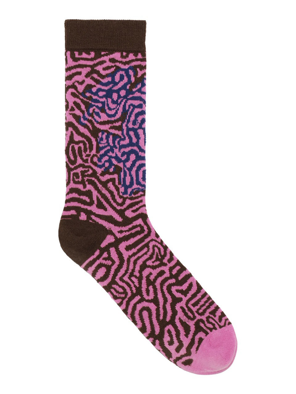 Labyrinth Sock in Purple Black Maze by Henrik Vibskov
