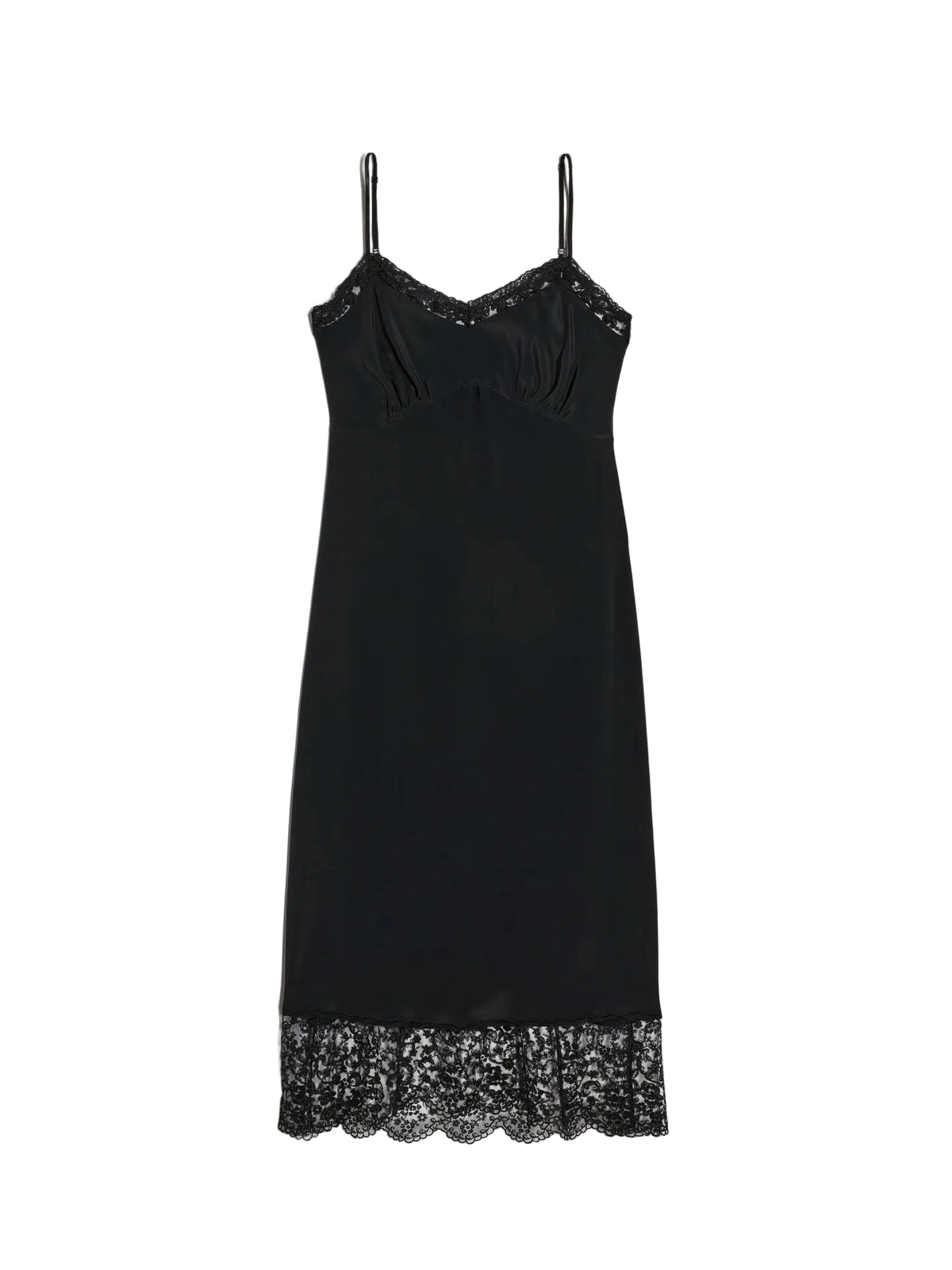simone rocha black dress │ Lace Trim Slip in Long Sleeve Gala Dress related:gelena-midi-dress-black Cotton poplin midi dress Ladies SIze:12