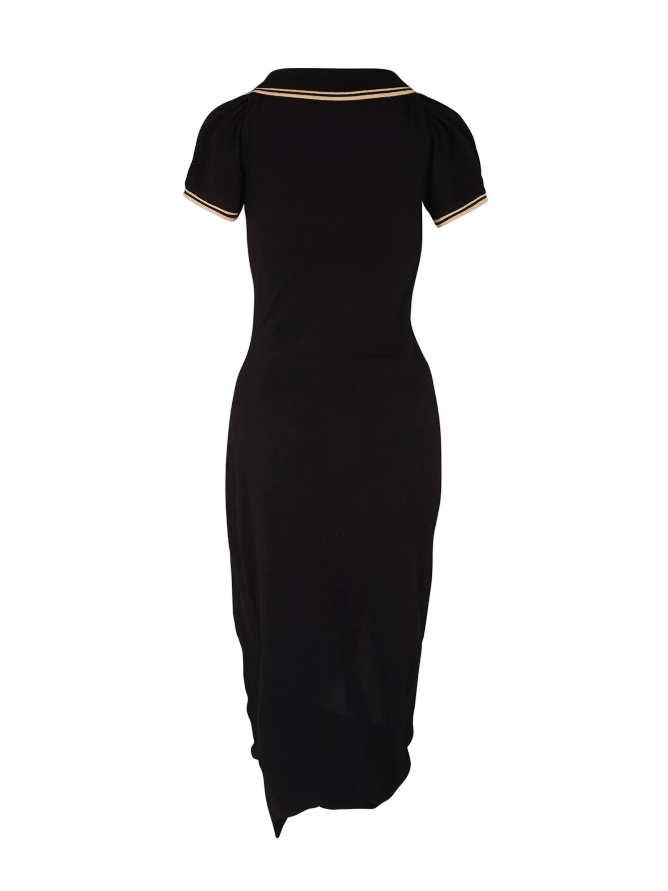 Front view of Vivienne Westwood Long Monday Pulling Dress in black
