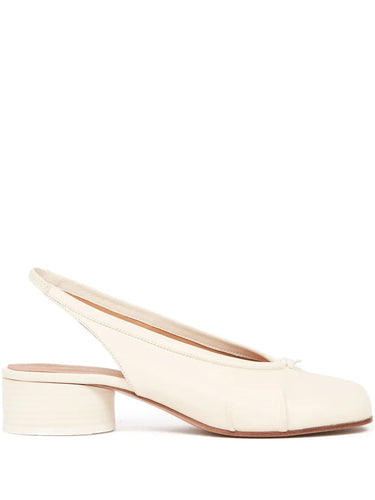 30mm Ballerina Slingback in White from Maison Margiela