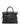 Maison Margiela 5AC Soft Medium in black, front view, grained leather with dual rolled handles and silver-tone zip closure