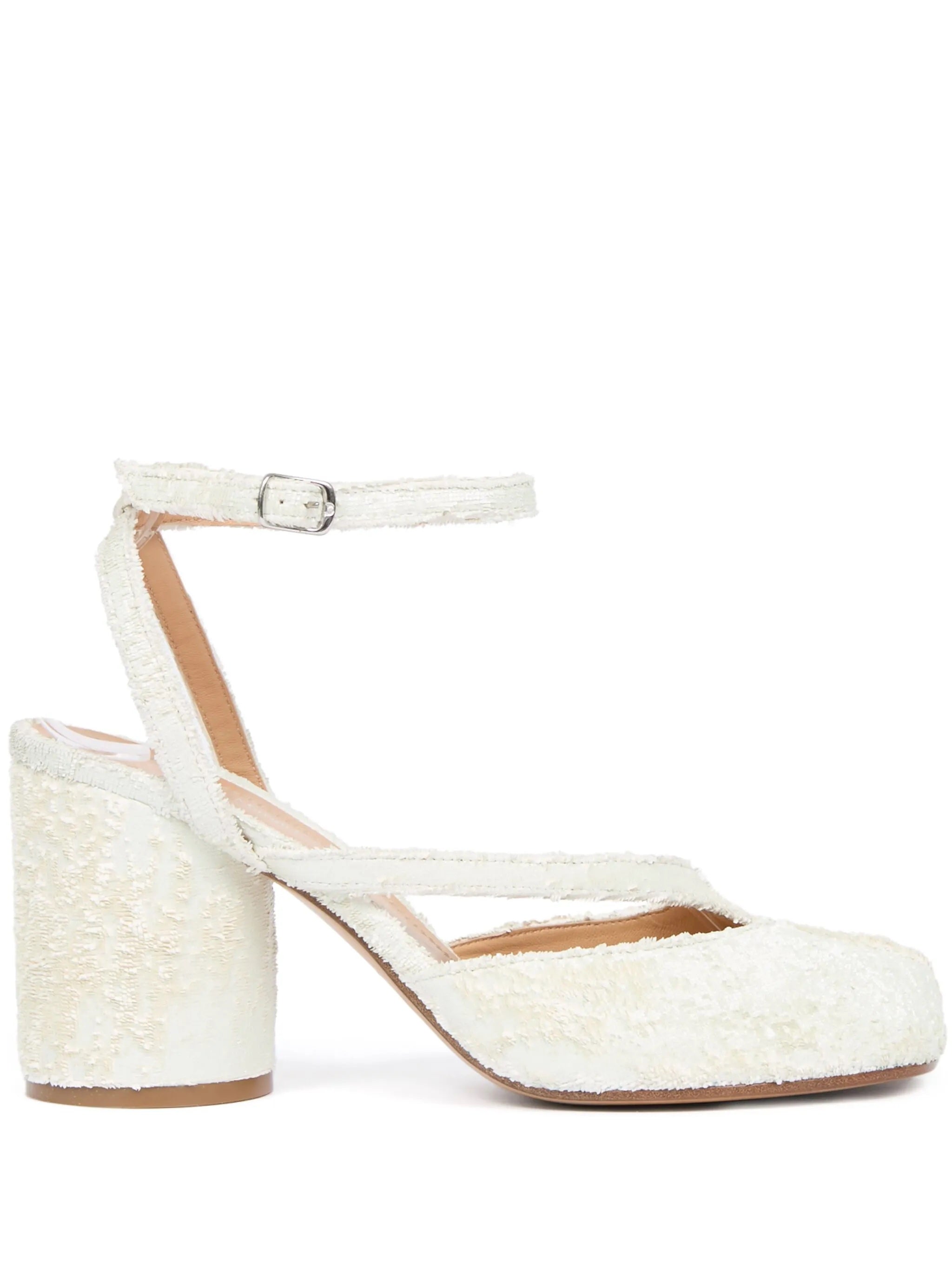 Maison Margiela 80mm Tabi Sandal Pump in White Pearly – Henrik