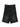 Maison Margiela Denim Shorts in medium black, front view, high waist wide-leg silhouette with raw-cut frayed hem