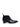 Maison Margiela Heel-Less Western Chelsea Boot 45mm in black, side view showing pointed western toe, elastic gore panel, and sculptural heel-less wedge in polished black leather