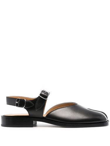 Mens Tabi Buckle Sandals in Black from Maison Margiela