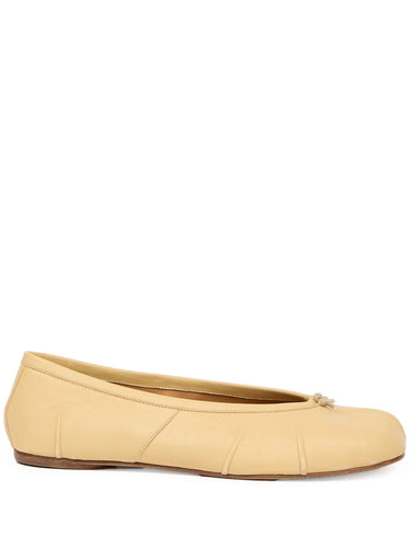 Pleated Ballerina Tabi in Soft Yellow from Maison Margiela