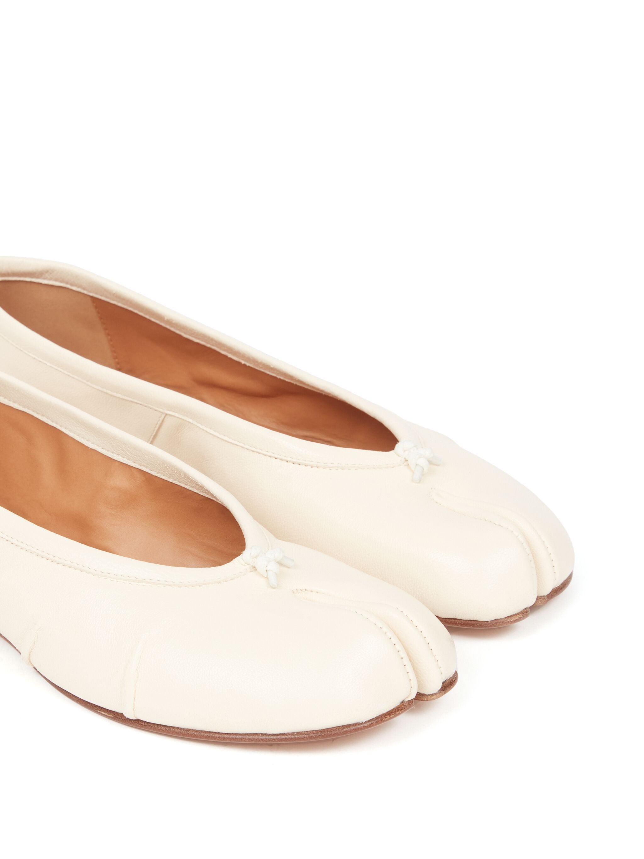 Pleated Ballerina Tabi in White from Maison Margiela