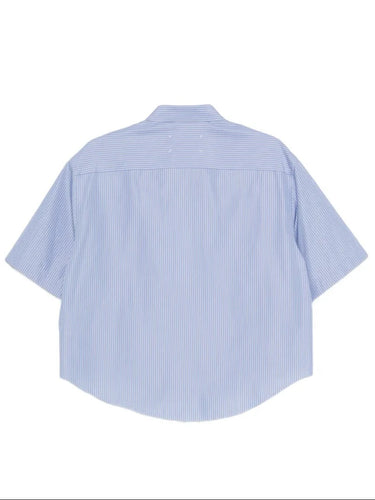 Short-Sleeved Shirt - Blue/Khaki Stripe