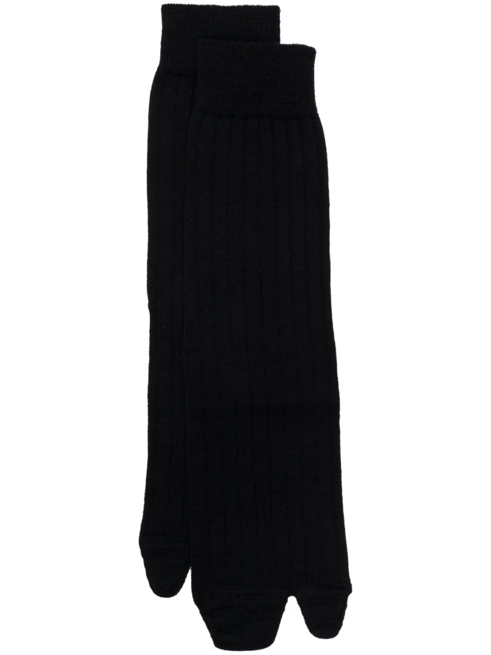 Womens Tabi Socks - Black-[-Maison Margiela-1