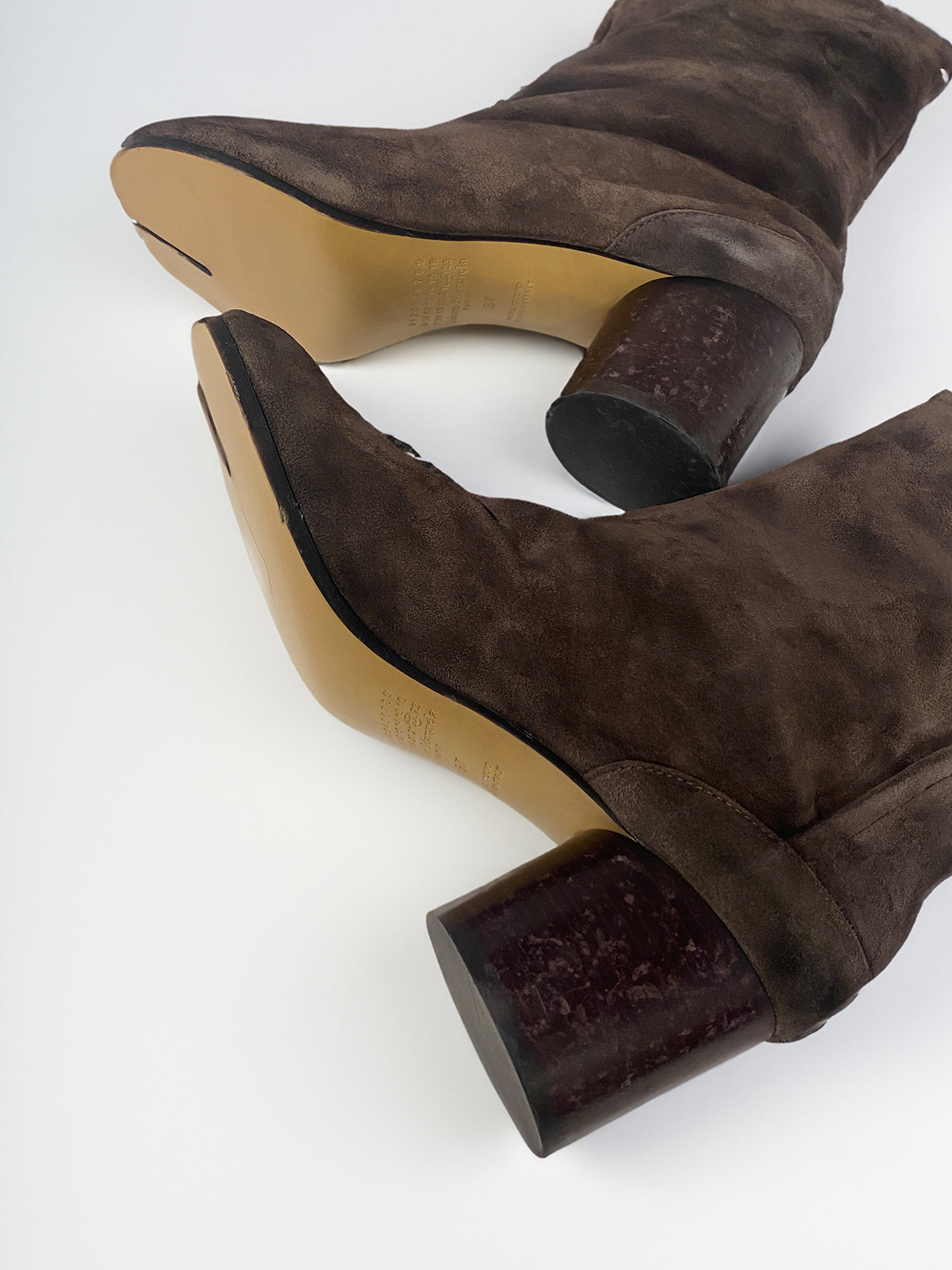 60mm Vintage Leather Tabi Boot - Dark Brown-[-Maison Margiela-6
