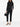Pleats Please Issey Miyake Mock Neck Long Sleeve Shirt Black - full body view showing styling and slim fit