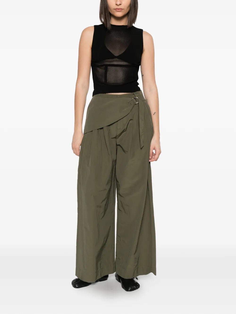 March SS26 Slits Mesh AP Sleeveless Top - Black