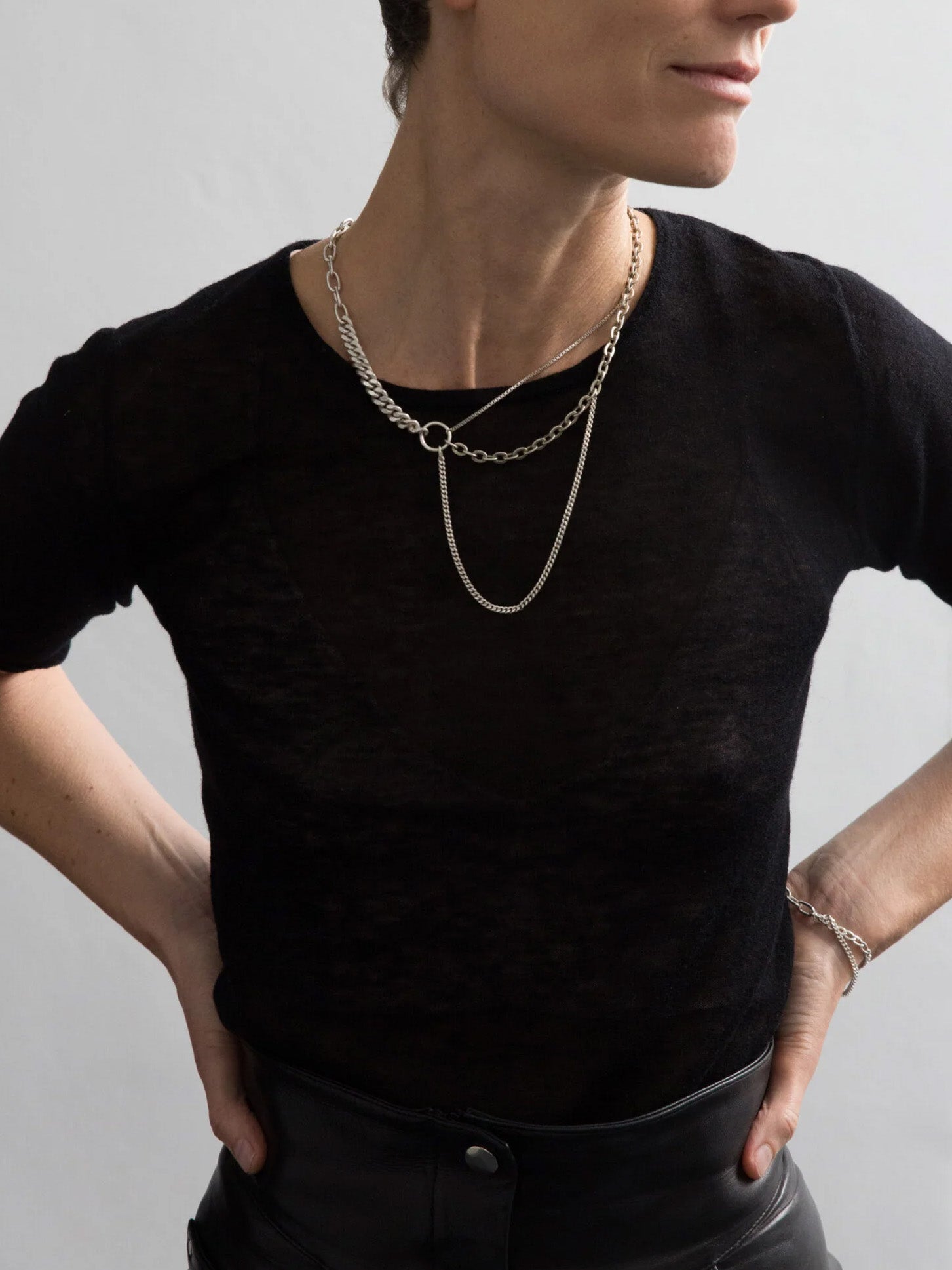 Saskia Diez necklace worn on model