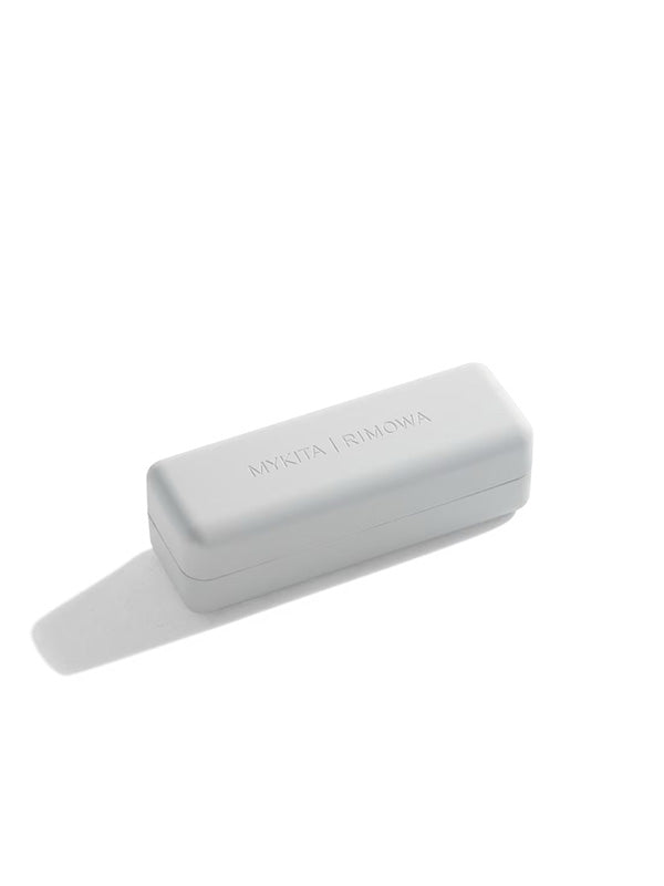 Square Sunglasses MR002 in White Silver/Silver Darkgrey Solid from Mykita x Rimowa