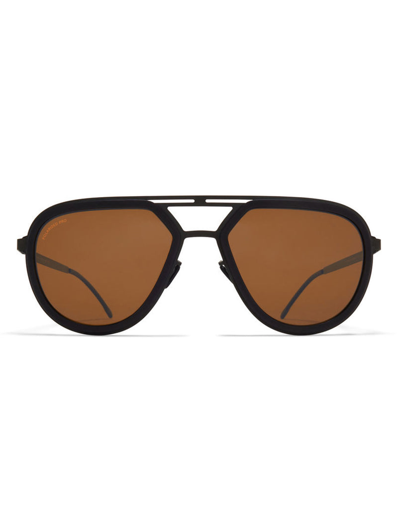 Mykita - Cypress sunglasses in black and amber-brown - 1