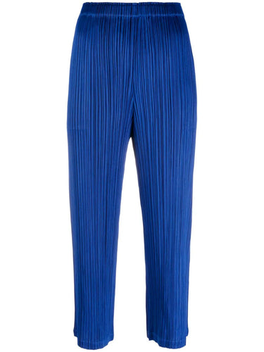Pleats Please Issey Miyake │ AW23 Pleated Straight Pants in Deep Blue