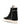 Side view of black high-top sneakers with zipper details from Rick Owens on a white background