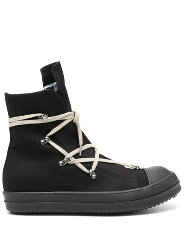 SS25 Denim Hexa Sneakers in Black/Pearl/Black/Black from Rick Owens DRKSHDW