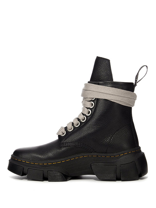 rick owens dr. martens dmxl jumbo lace boot in black - 3