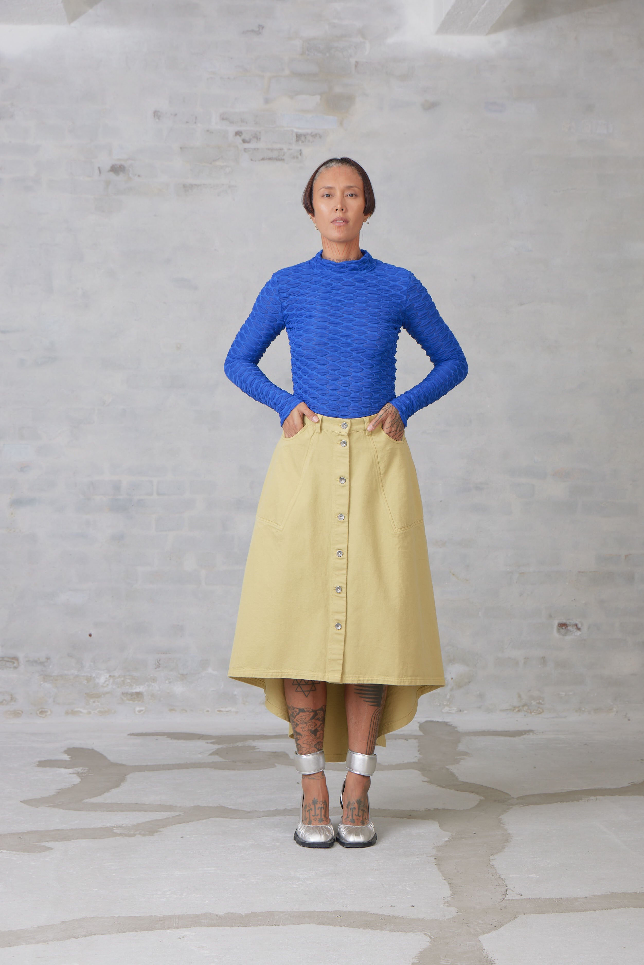 Henrik Vibskov - Regain Denim Skirt in Hemp