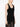 Black sleeveless top with sheer overlay worn by a model on a white background