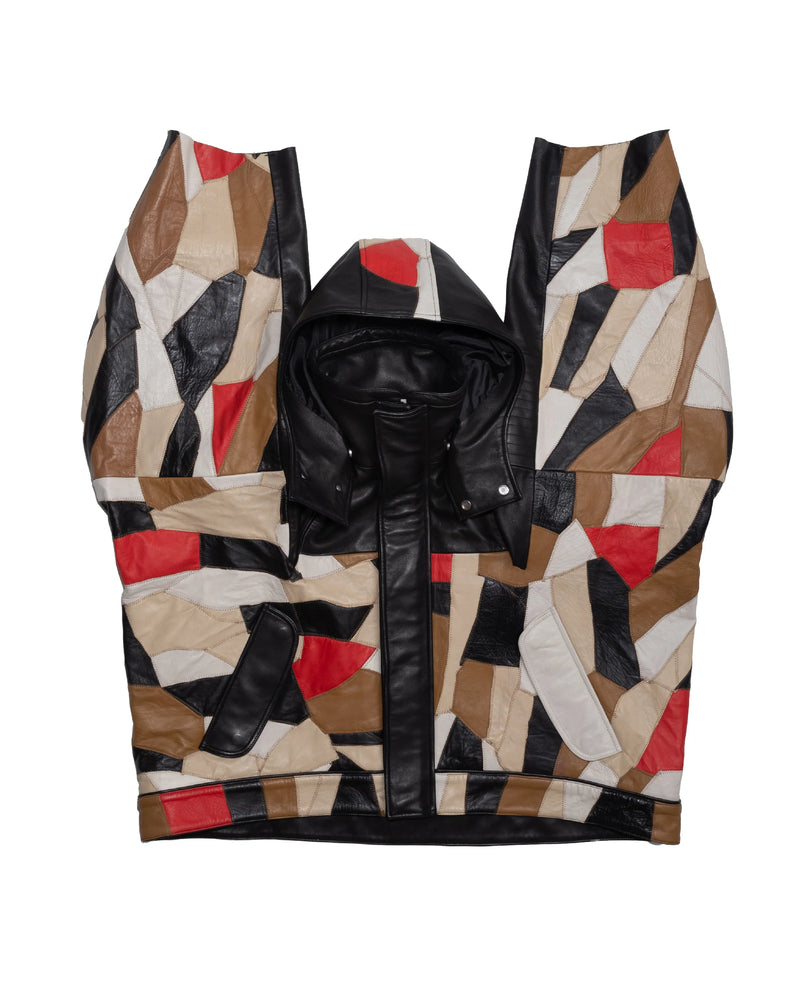 Stamm Exchange | Patch Leather Jacket in Multi