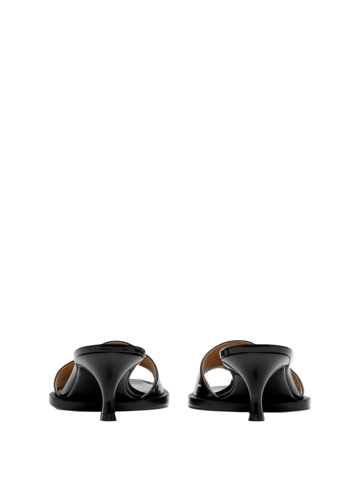 Maison Margiela Tabi City Kitten Heel Sandal in Black front view