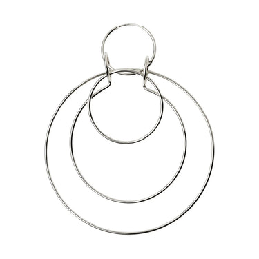 Anna 3-in-1 Hoop Large in Sterling Silver from Vibe Harsløf