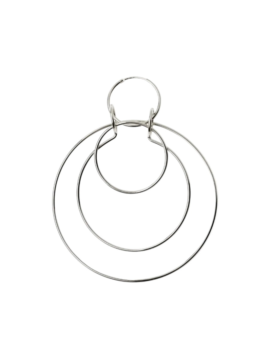 Anna 3-in-1 Hoop Large in Sterling Silver from Vibe Harsløf