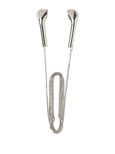 WE CHAIN DOUBLE CAPS - Silver-[-Vibe Harsløf-1