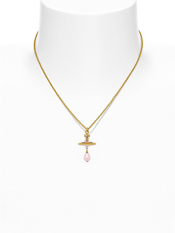 Vivienne Westwood - Aleksa pendant necklace in gold and pearl light amethyst crystal - 1